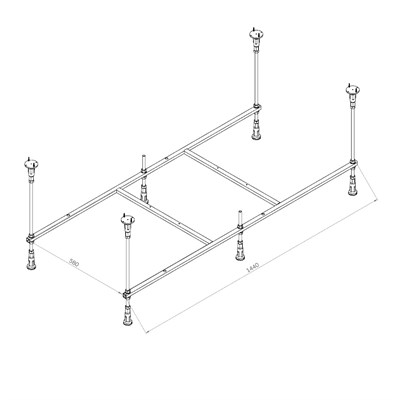 Каркас для ванны AM.PM X-Joy W94A-150-070W-R W94A-150-070W-R - фото 54985