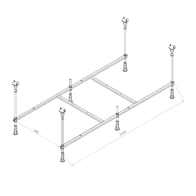 Каркас для ванны AM.PM X-Joy W94A-160-070W-R W94A-160-070W-R - фото 54986