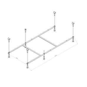 Каркас для ванны AM.PM Func W84A-170-075W-R W84A-170-075W-R