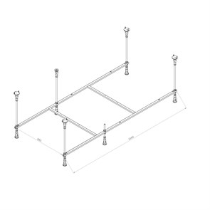 Каркас для ванны AM.PM Func W84A-170-080W-R W84A-170-080W-R