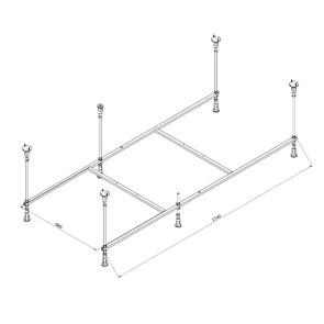 Каркас для ванны AM.PM Func W84A-180-080W-R