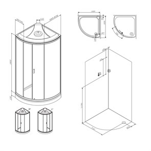 Душевая кабина 100x100 см, без гидромассажа AM.PM X-Joy W88C-401-100WT W88C-401-100WT