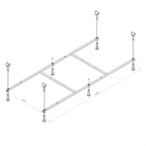 Каркас для ванны AM.PM X-Joy W94A-170-075W-R