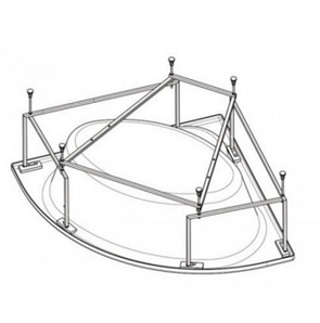 РАСПРОДАЖА Монтажный комплект для ассиметричной ванны JIKA Lucerne 2967470000001 1400 мм х 1400 мм, белый/хром 2,96747E+12