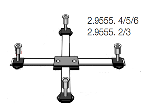 РАСПРОДАЖА Ножки для душевого поддона Laufen 2.9555.5.000.000.1 2-9555-5-000-000-1
