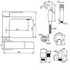 Смеситель для умывальника с гигиеническим душем Damixa Gala 530300000 530300000 - фото 45833