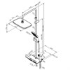 Душевая система с ванно-душевым термостатическим смесителем-полкой и гигиеническим душем Damixa Gala 953770300 953770300 - фото 46446