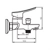 Смеситель для ванны и душа Dorff Norma D1010000 D1010000 - фото 47134