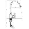 Смеситель для кухни с гибким изливом Dorff Logic D3007622 D3007622 - фото 47287