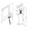 Смеситель для кухни AM.PM Like F8005D11 сатин с диспенсером для жидкого мыла F8005D11 - фото 52496