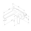 Смеситель для раковины AM.PM Gem F90A72200 монтируемый в стену F90A72200 - фото 53455