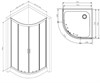 Душевое ограждение 80x80 см AM.PM Gem W90G-401-080WT прозрачное стекло без поддона W90G-401-080WT - фото 54747