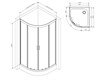 Душевое ограждение 100x100 AM.PM Gem W90G-401-100WT прозрачное стекло без поддона W90G-401-100WT - фото 54792