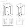 Душевое ограждение 100x80 AM.PM X-Joy W94G-403-10080-BТ Square slide черное W94G-403-10080-BТ - фото 54998